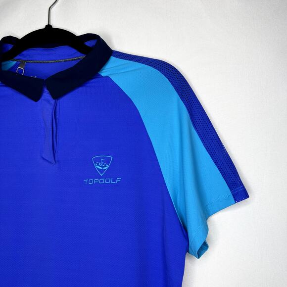 NWOT TopGolf Ladies Under Armour HeatGear Collared Shirt Blue Size Large - Picture 6 of 12